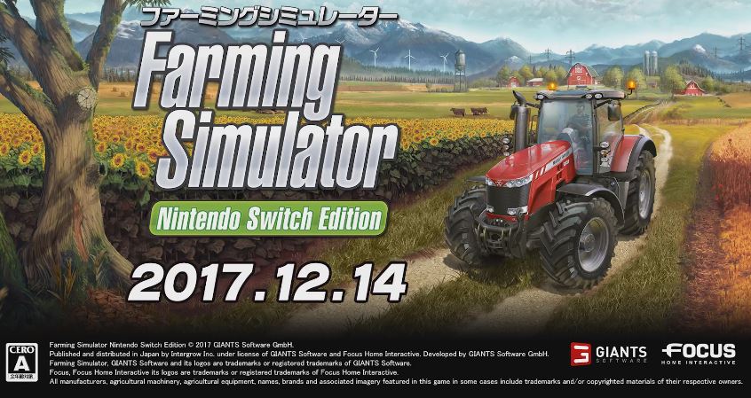 農業シミュレーターゲーム Farming Simulator Nintendo Switch Edition の国内発売が決定 Tgsトレーラー も公開