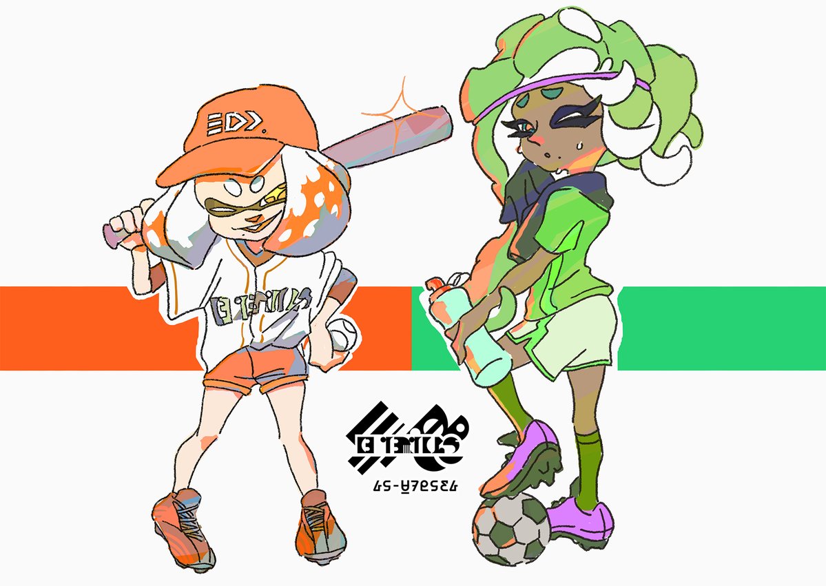 スプラトゥーン2 第9回北米フェス ベースボール Vs サッカー のイラストが公開