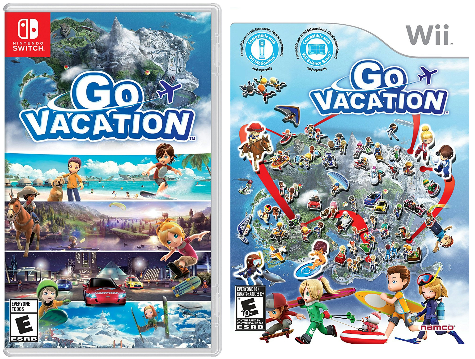 Nintendo Switch版『GO VACATION』の北米ボックスアートが公開