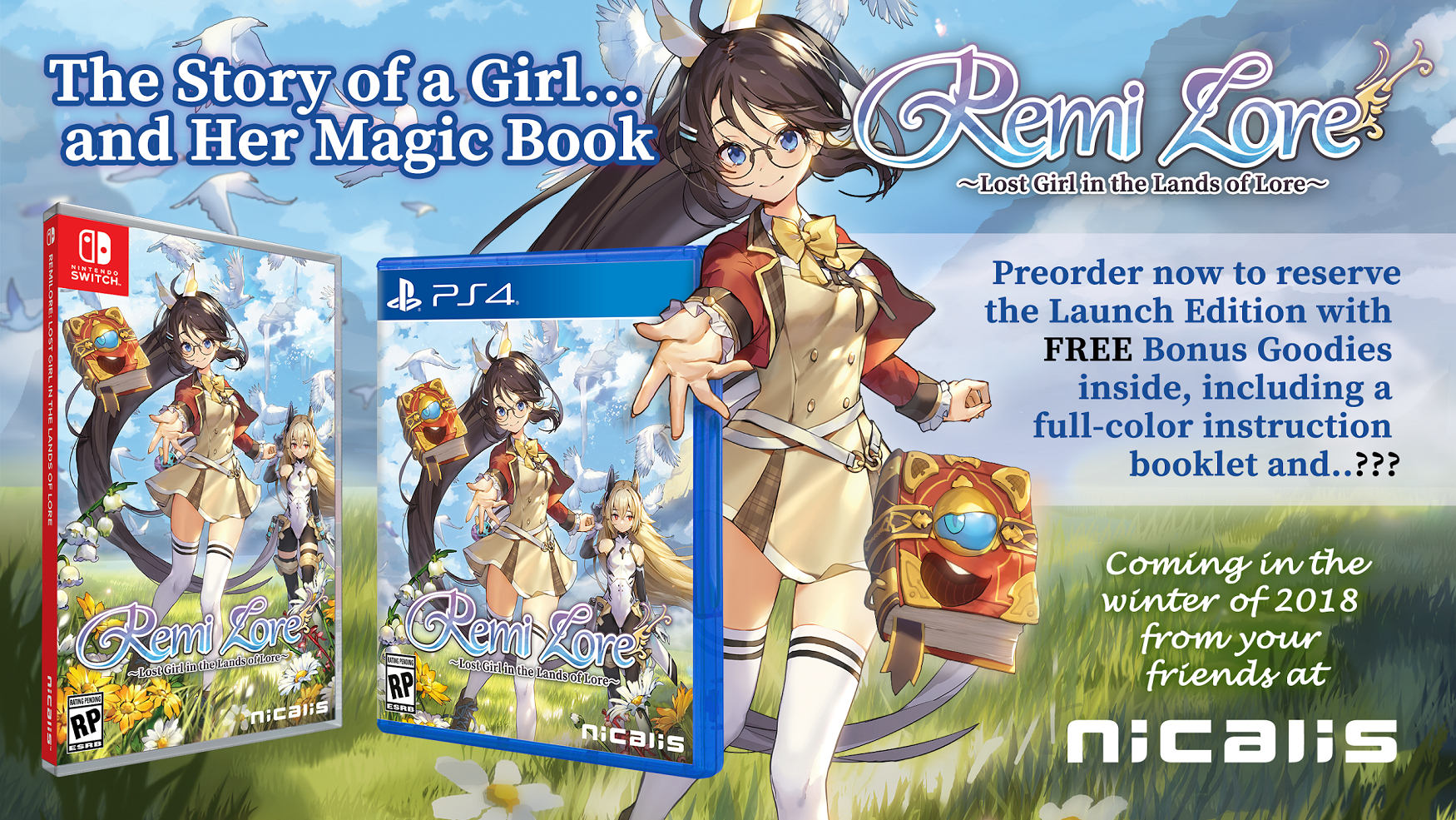 Nintendo Switch版 Remilore 少女と異世界と魔導書 のパッケージ版が海外で18年冬に発売決定