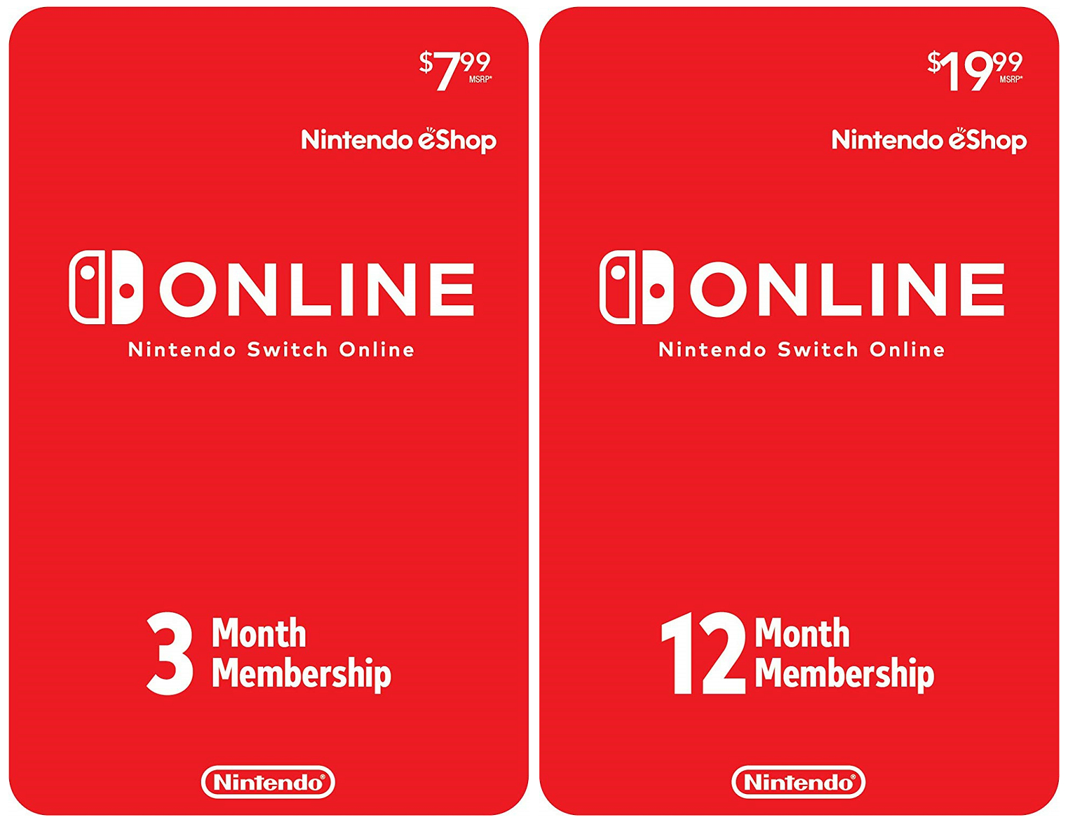 Nintendo Switch Online のオンラインコードが北米のamazonで販売開始