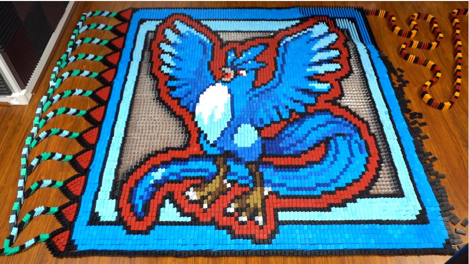 45 944個のドミノを使った 伝説の鳥ポケモン ドミノがyoutubeで公開 Nintendo Switch 情報ブログ