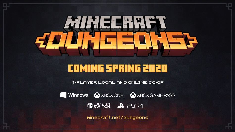 Ps4 Xbox One Switch Pc用ソフト Minecraft Dungeons が2020年春
