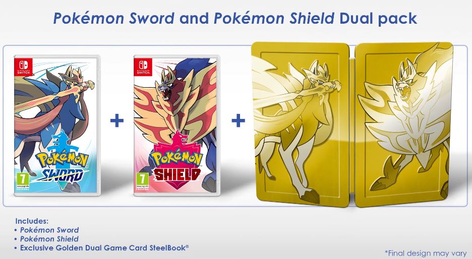 ヨーロッパの ポケットモンスター ソード シールド ダブルパックには ゴールデンスチールブック が含まれる Nintendo Switch 情報ブログ