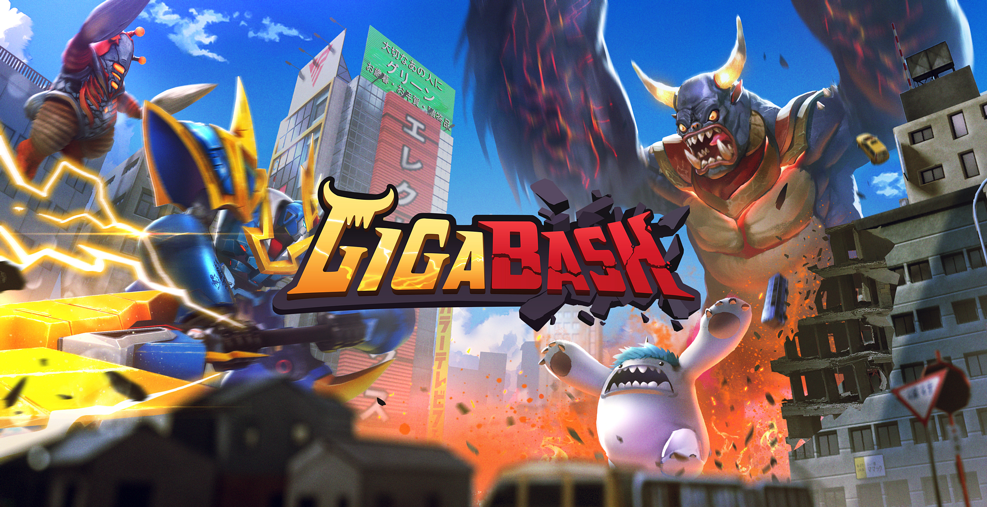 Gigabash の 東京ゲームショウ 19 出展情報が公開 ヒーローや怪獣たちが戦いを繰り広げるアリーナ系の対戦アクションゲーム Nintendo Switch 情報ブログ