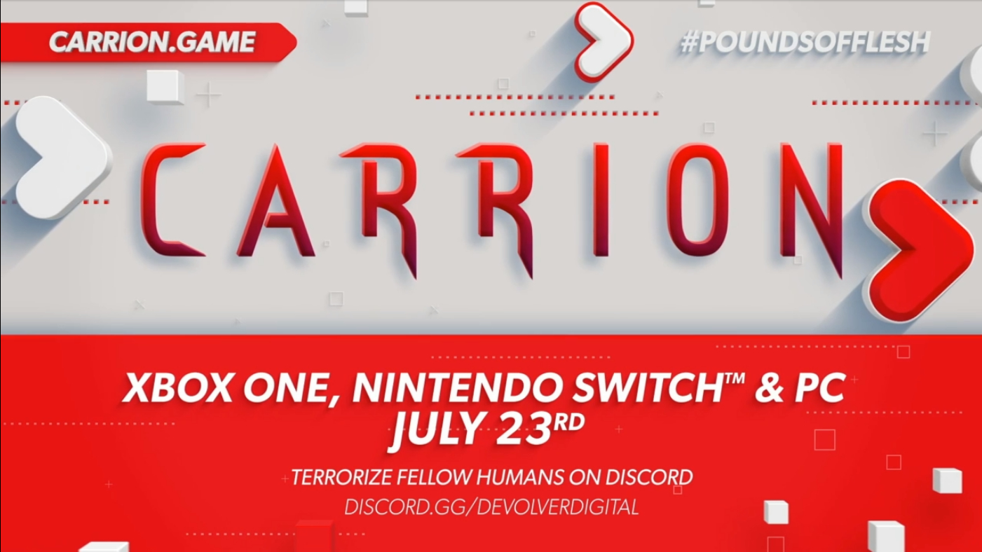 Xbox One Switch Pc用ソフト Carrion の海外配信日が年7月23日に決定