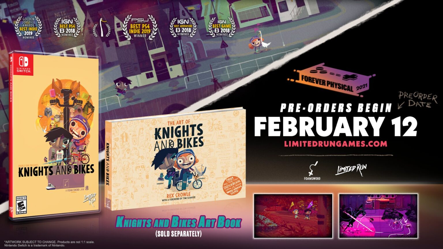 Switch版『Knights and Bikes』のパッケージ版が海外向けとしてLimited Run Gamesから発売決定