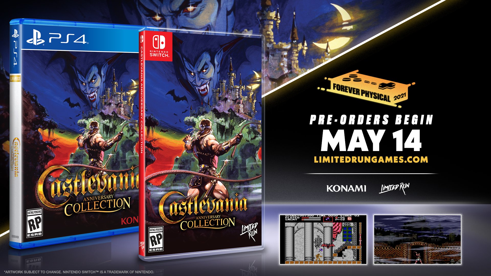 PS4＆Switch版『Castlevania: Anniversary Collection』のパッケージ版 