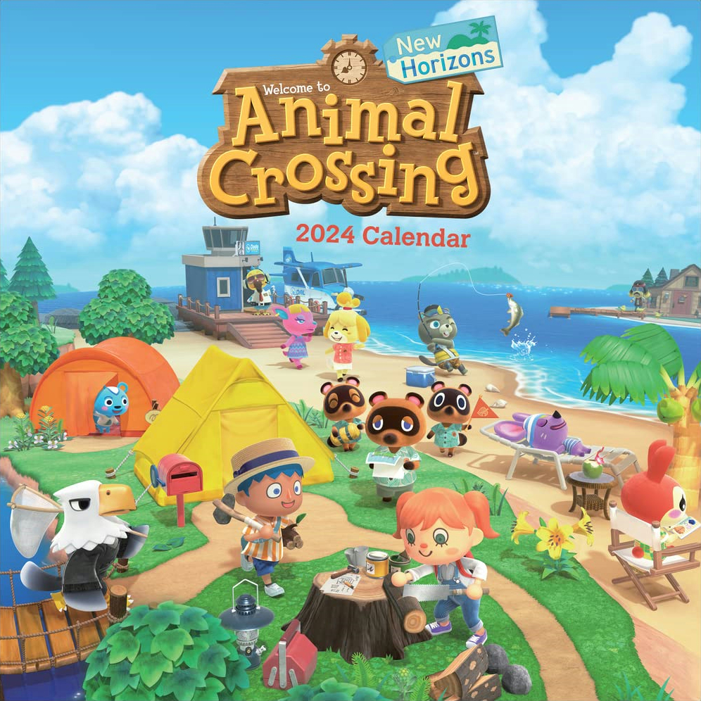 Animal Crossing New Horizons 2024 Wall Calendar Announce1 