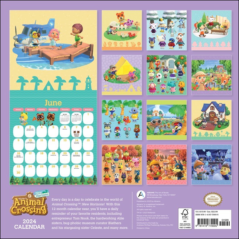 『Animal Crossing New Horizons Calenda 2024』が海外向けに2023年7月頃に発売