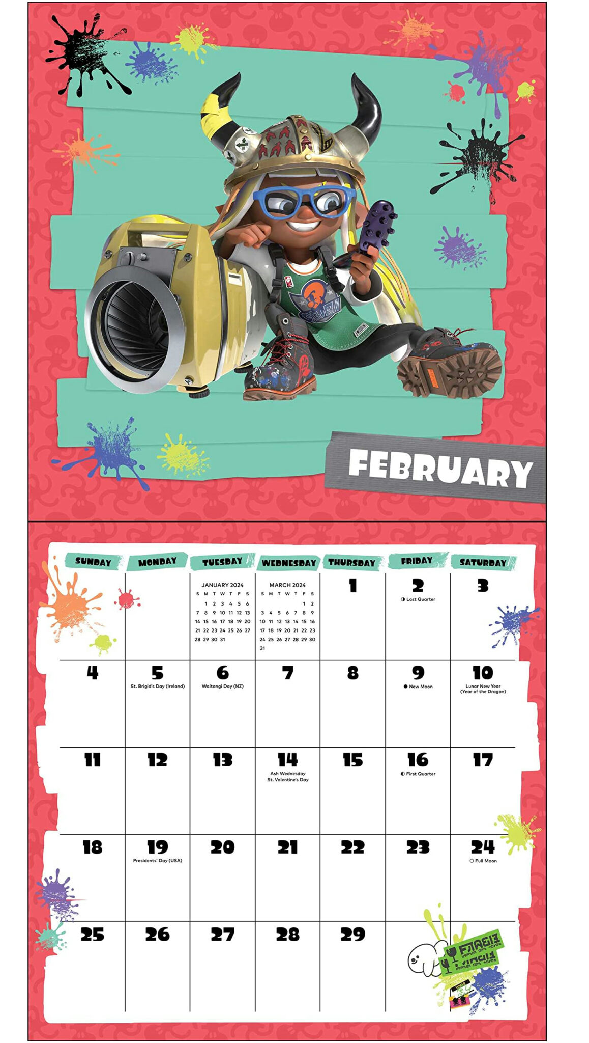 『Splatoon 3 2024 Wall Calendar』が海外向けに2023年9月頃に発売！ Nintendo Switch 情報ブログ