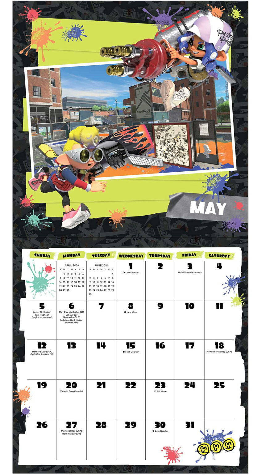 『Splatoon 3 2024 Wall Calendar』が海外向けに2023年9月頃に発売！ Nintendo Switch 情報ブログ