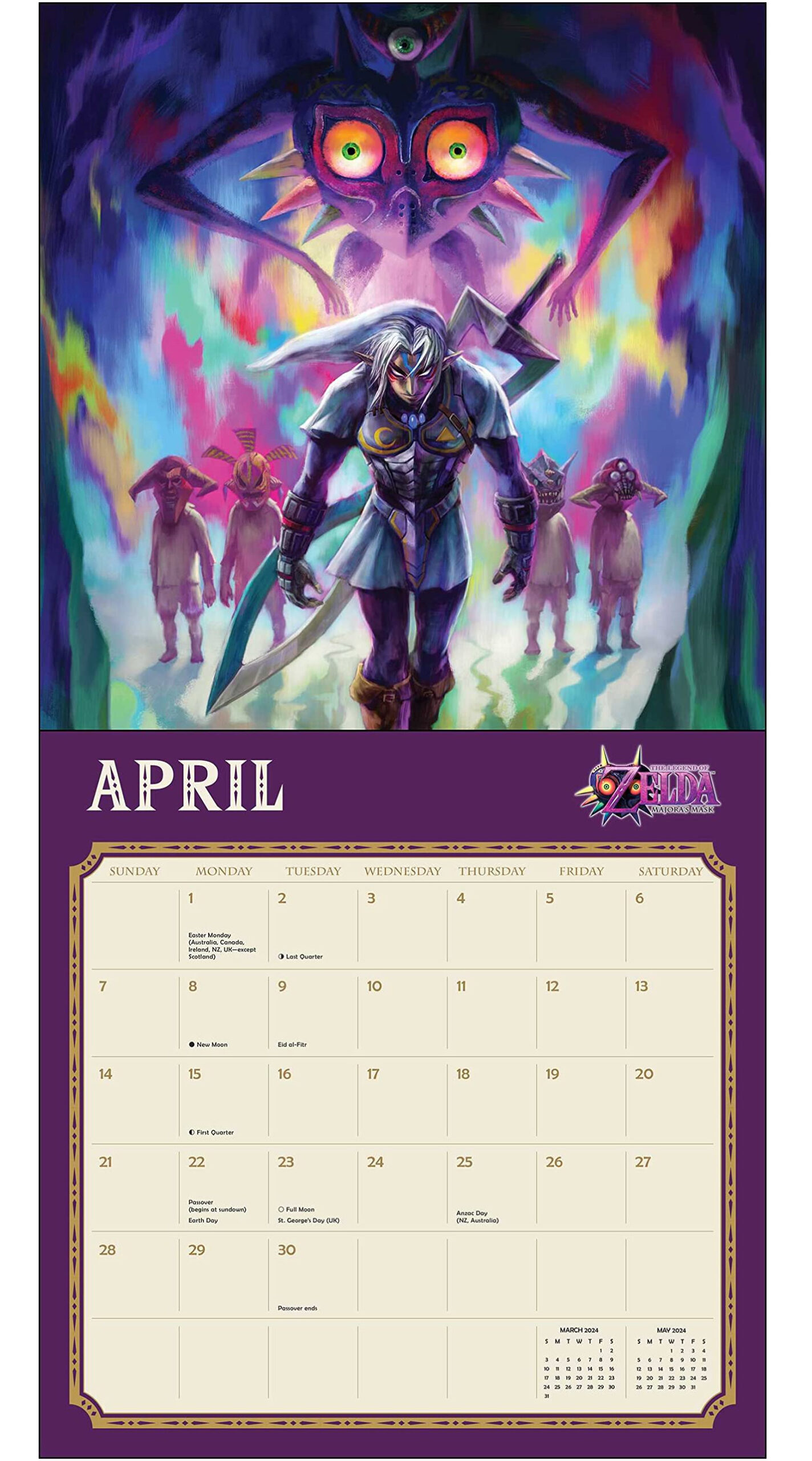 『Legend of Zelda 2024 Wall Calendar』が海外向けに2023年9月頃に発売！ Nintendo