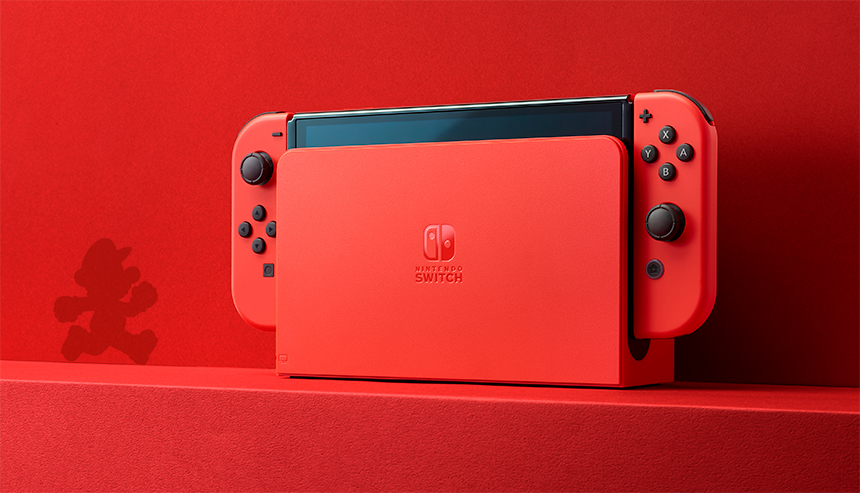 Nintendo Switch（有機ELモデル） マリオレッド　ほぼ未使用